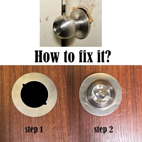 Siwil Scar Plate Deadbolt Back Plate, Stainless Steel, 3-1/2 Inch Diameter - 2 Pack (Brushed Stainless, Round Shape) - Image 2