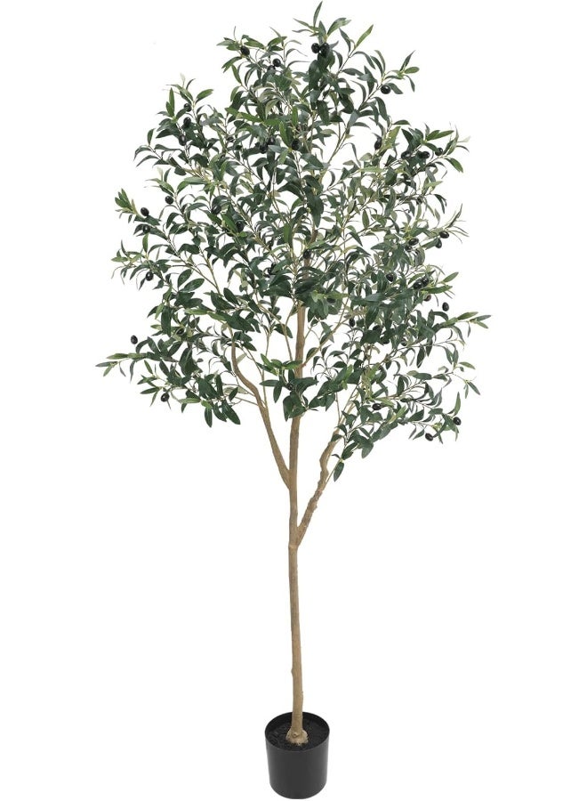 MOMENT Artificial Olive Tree, 180Cm Tall Faux Plant/Secure Pe Material & Anti-Tip Tilt Protection Low-Maintenance Plant/Lifelike Green Fake Potted Tree For Home Office Warehouse Decor Indoor Outdoor  - Image 1