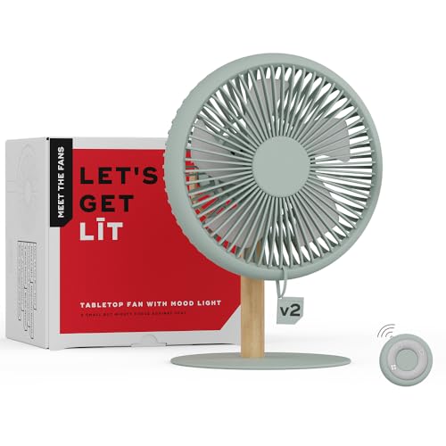 NUUK LIT v2 Cordless & Rechargeable 7 Inch Table Fan with Night Light & Remote Control | Auto Oscillation with 4 Wind Modes | BLDC Fan with Up To 17 Hour Run Time | Portable Table Fan for Home, Office - Image 1