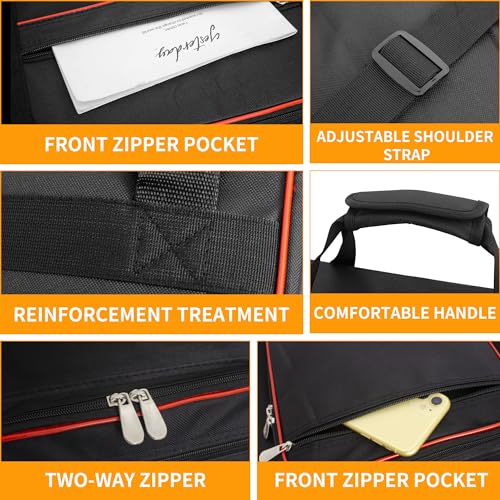 AKOZLIN 34"x13"x4" Electric Piano Keyboard 49 Key Keyboard Case Gig Bag with Adjustable Straps and 5-Pocket for Keyboard Accessaries - Image 4