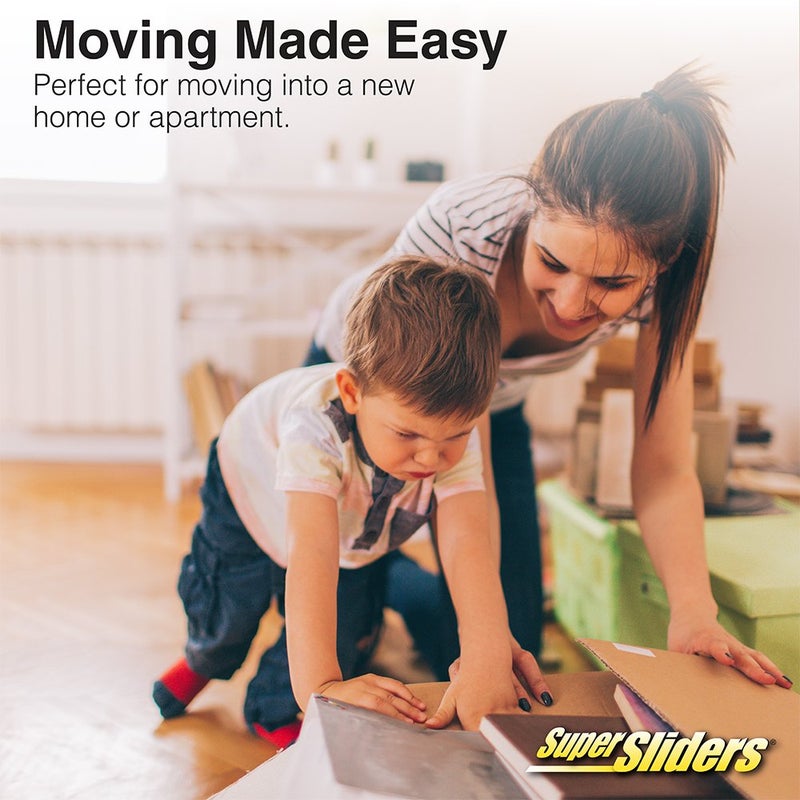 Super Sliders 3 1/2"" Reusable 2-In-1 Furniture Carpet Sliders With Hardwood Socks To Slide Items Easily Without Damage Across Any Surface Beige (4 Pieces) - Image 4