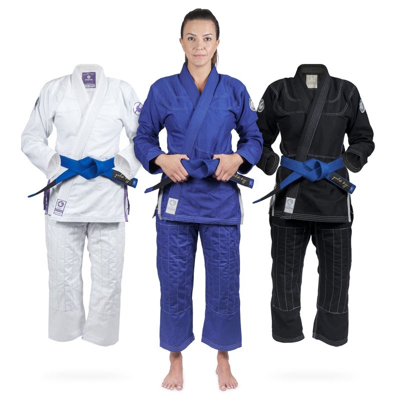 Gold BJJ Womens Aeroweave Jiu Jitsu Gi Ultra Lightweight BJJ Gi for Women Blue F1