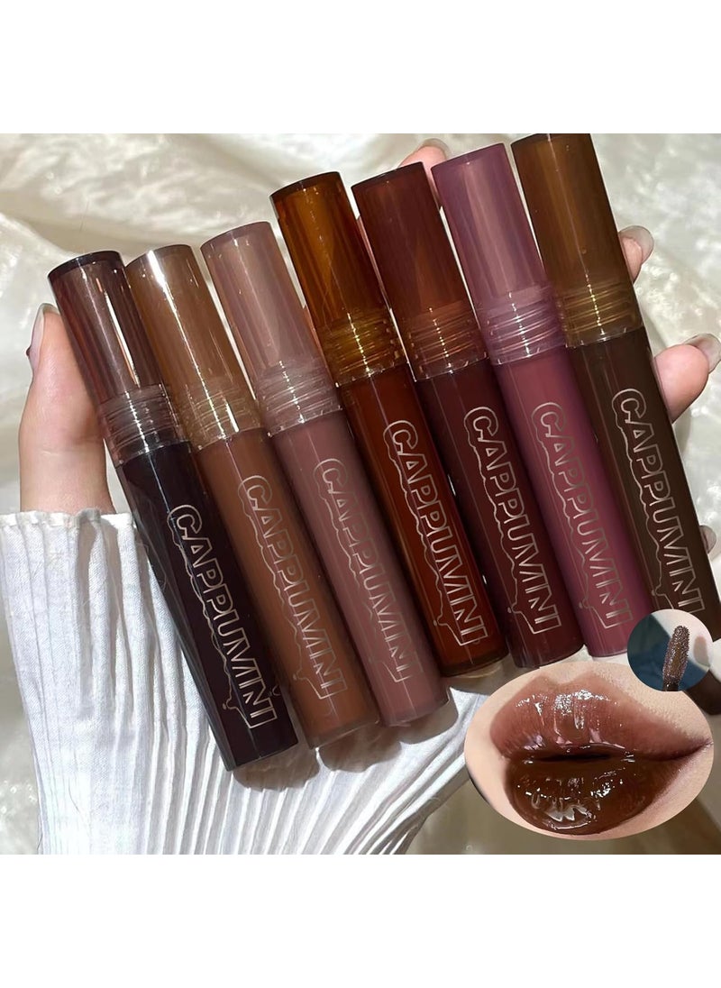 Pakivs - 7 Colors Highshine Water TintsHydrating Lip Glow Oil Lip GlazeNourishing Lip Tinted Lip GlossLong Lasting Lip Plumper GlossHigh Shine FinishNonStickySuper Lustrous - Image 1