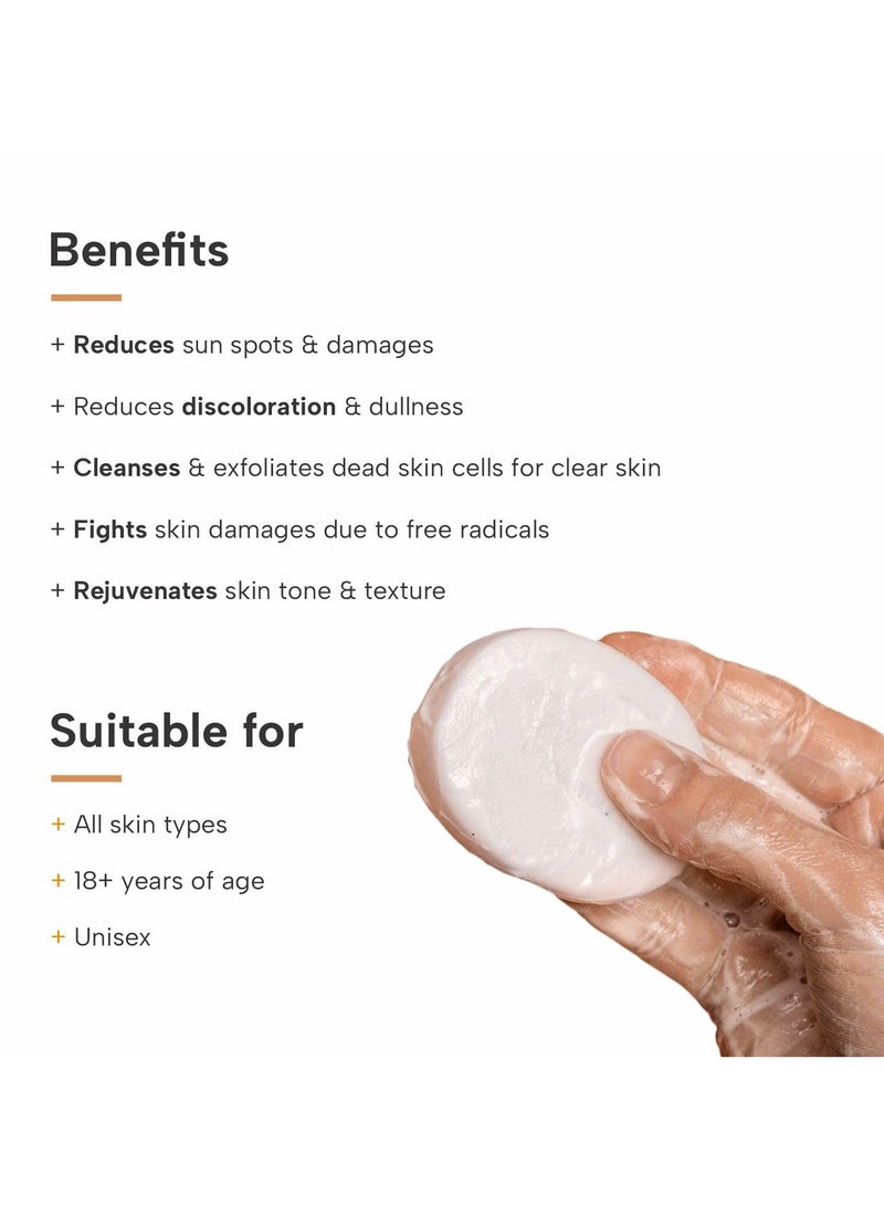 DERMATOUCH Kojic Acid 1% Soap with Glutathione, for Men & Women, Suitable for All Skin Types, 75g , 2 packs - Image 2