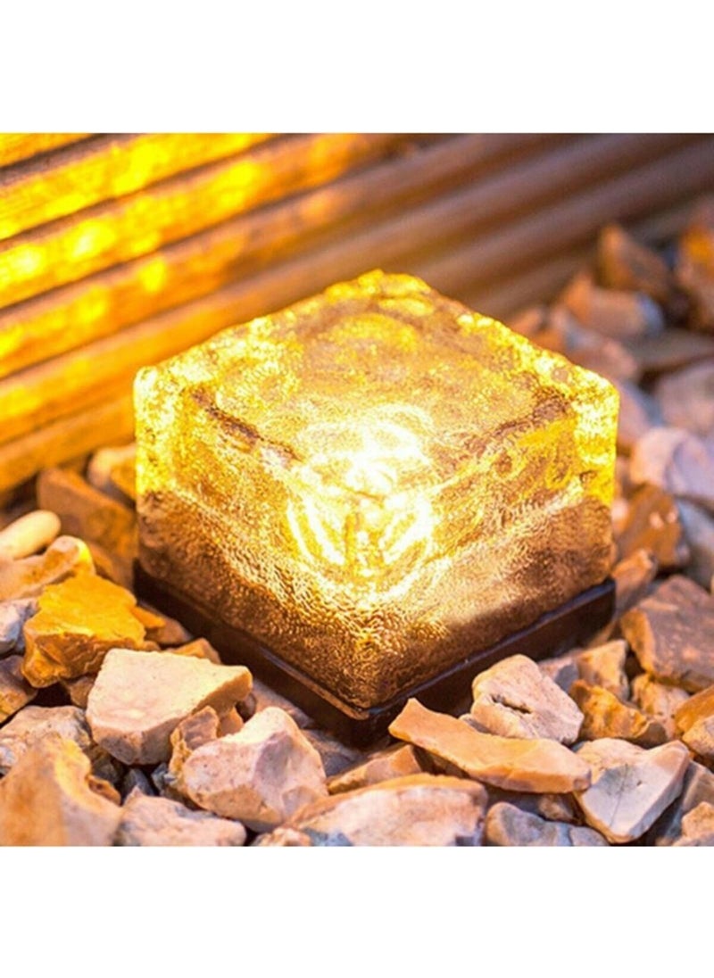 Evdeki Çarşı Solar Solar Powered Ice Glass Floor Decorative Garden Lighting LED Crystal  - Image 1