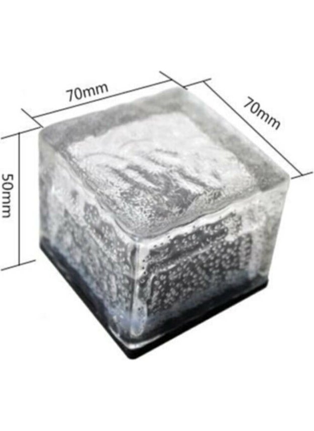 Evdeki Çarşı Solar Solar Powered Ice Glass Floor Decorative Garden Lighting LED Crystal  - Image 4