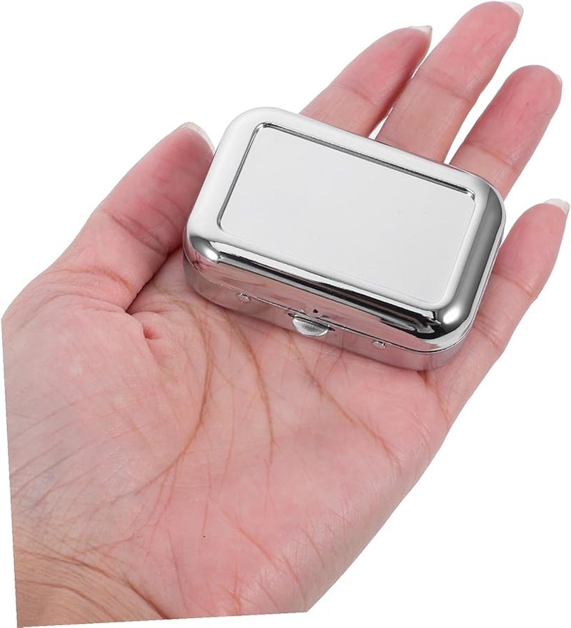 Stainless Steel Portable Pocket Ashtray Windproof Button Open Mini for Outdoor Travel - Image 5