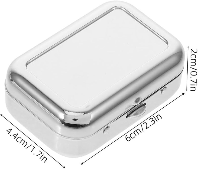 Stainless Steel Portable Pocket Ashtray Windproof Button Open Mini for Outdoor Travel - Image 3