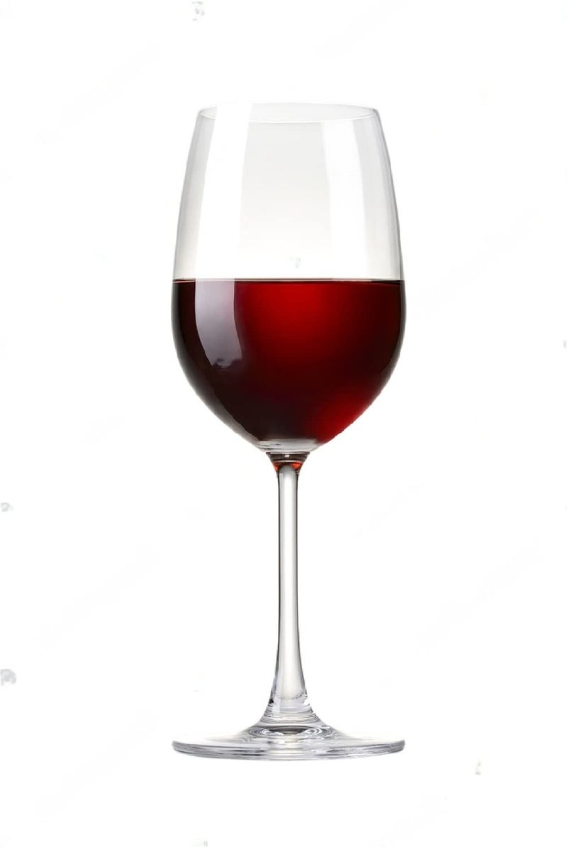 NVRA Italian Premium Wine Glass Ideal for White or Red Wine Party Glass Whisky Glass Clear Glass 400 ml Pack of 6 Crystal Clear Tableware Glass Crystalline Luxury Party Glass - Image 2