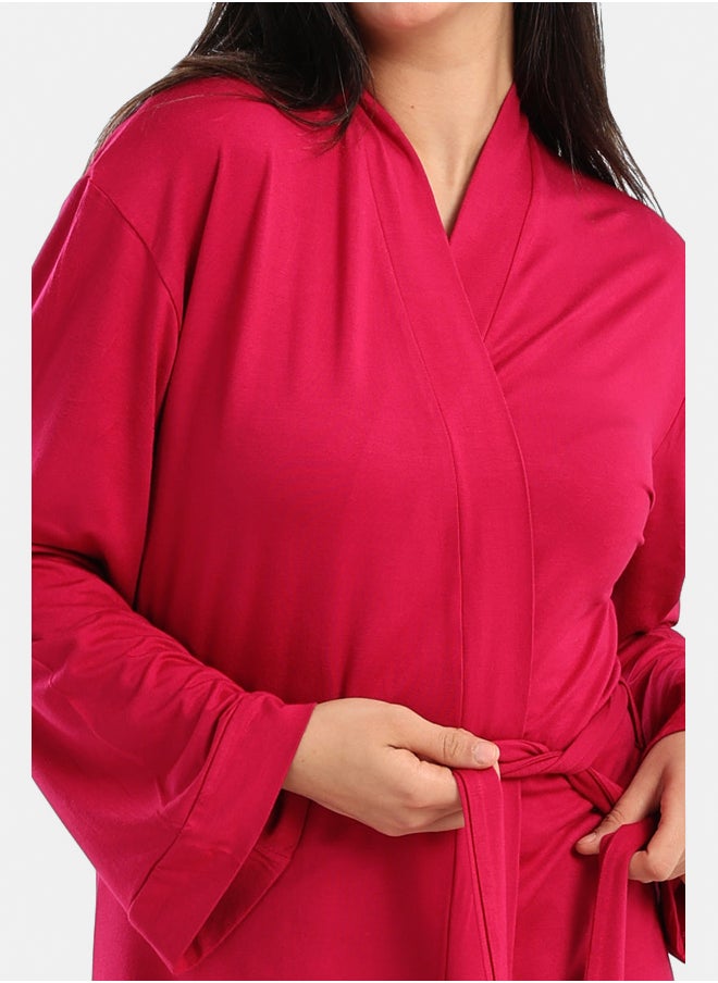 Carina - Long Sleeves Plain Robe - Image 1