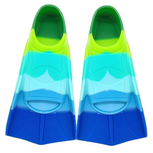 Gugmoy Swimming Training FinsKids Swim FinsComfortable Swimming Flippers Suitable for ChildrenBeginnersGirlsBoysAdults L 2CDarkGreen - Image 3