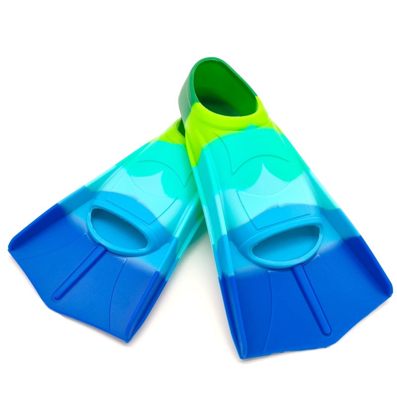 Gugmoy Swimming Training FinsKids Swim FinsComfortable Swimming Flippers Suitable for ChildrenBeginnersGirlsBoysAdults L 2CDarkGreen - Image 2