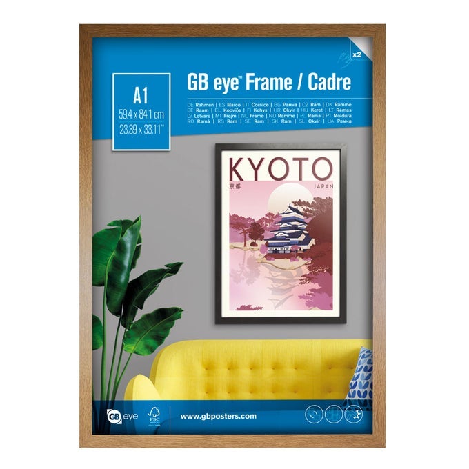CONTEMPORARY WOODEN OAK PICTURE FRAME A1 594 X 841CM
