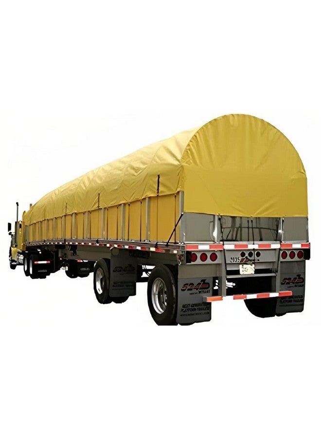SR TRENDS™ Yellow Heavy Duty Tarpaulin Tirpal Tadpatri Tharpai Thadika, Extra Strong, Eyelets, UV Resistant, 100% Waterproof Virgin, 6 Layer MLCL 3D Rib Technology-1 No. (30 X 20 FT) - Image 4