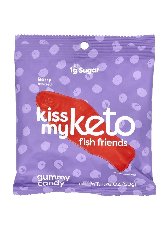 Kiss My Keto Kiss My Keto, Fish Friends Gummy Candy, Berry, 6 Bags, 1.76 oz ( 50 g) Each  - Image 3
