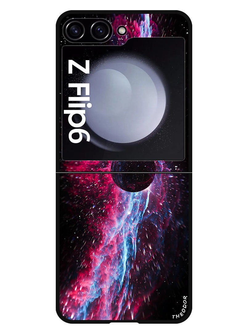 Theodor Protective Case Anti Scratch Shock Proof Bumper Cover For Samsung Galaxy Z Flip 6 ball_flight_cosmic_explosion - Image 1