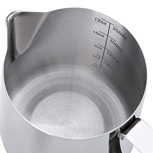 HOFASON 20oz Stainless Steel Milk Frothing Pitcher - Espresso Latte Steaming Creamer Jug for Coffee Cappuccino - Milk Frother Barista Tools With Latte Art Pen - Image 3
