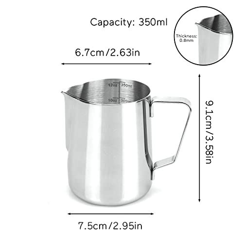 HOFASON 20oz Stainless Steel Milk Frothing Pitcher - Espresso Latte Steaming Creamer Jug for Coffee Cappuccino - Milk Frother Barista Tools With Latte Art Pen - Image 4