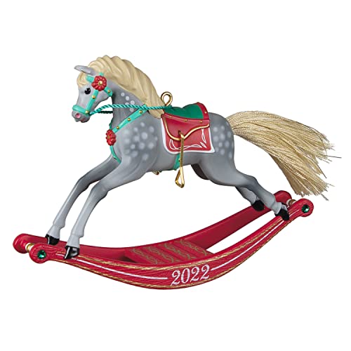 Hallmark Keepsake Plastic Christmas Ornament 2022 YearDated Rocking Horse Memories