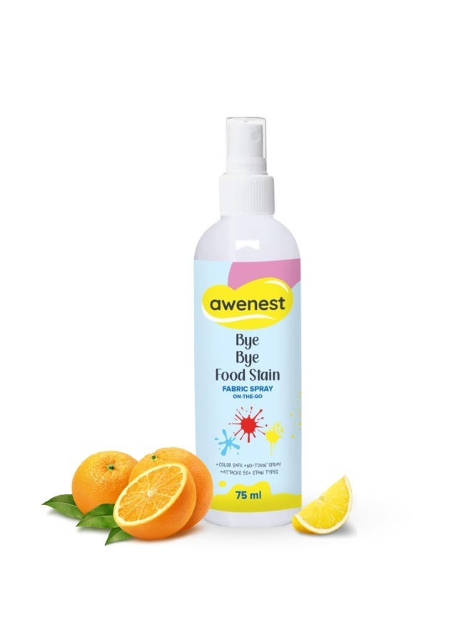 awenest Instant Fabric Stain Remover Spray | Bye Bye Food Stain | Removes 50+ Stains | Toxin-Free | Eco-friendly & Plant-Based | 75ml – Perfect for Clothes, Sofas, Car Seats & More - Image 1