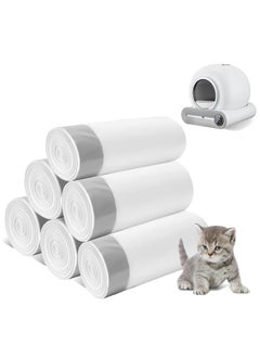 Generic 6 Roll Self-cleaning Cat Litter Box Waste Bags,Extra-Thick Cat Waste Bags for Self-Cleaning Cat Litter Box, Drawstring Cat Litter Liner Box Self Cleaning Trash Bags,20" x 18"  - Image 1