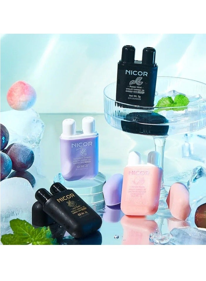 Nicor Nasal Stick Inhaler, Energizing Vitality Double Hole Energy Oil Bar, Natural Fresh Diffuser Sniffer, Energizing Aromatherapy Nasal Inhaler To Improve Nasal Congestion, (1pc, Grape, Purple)  - Image 3