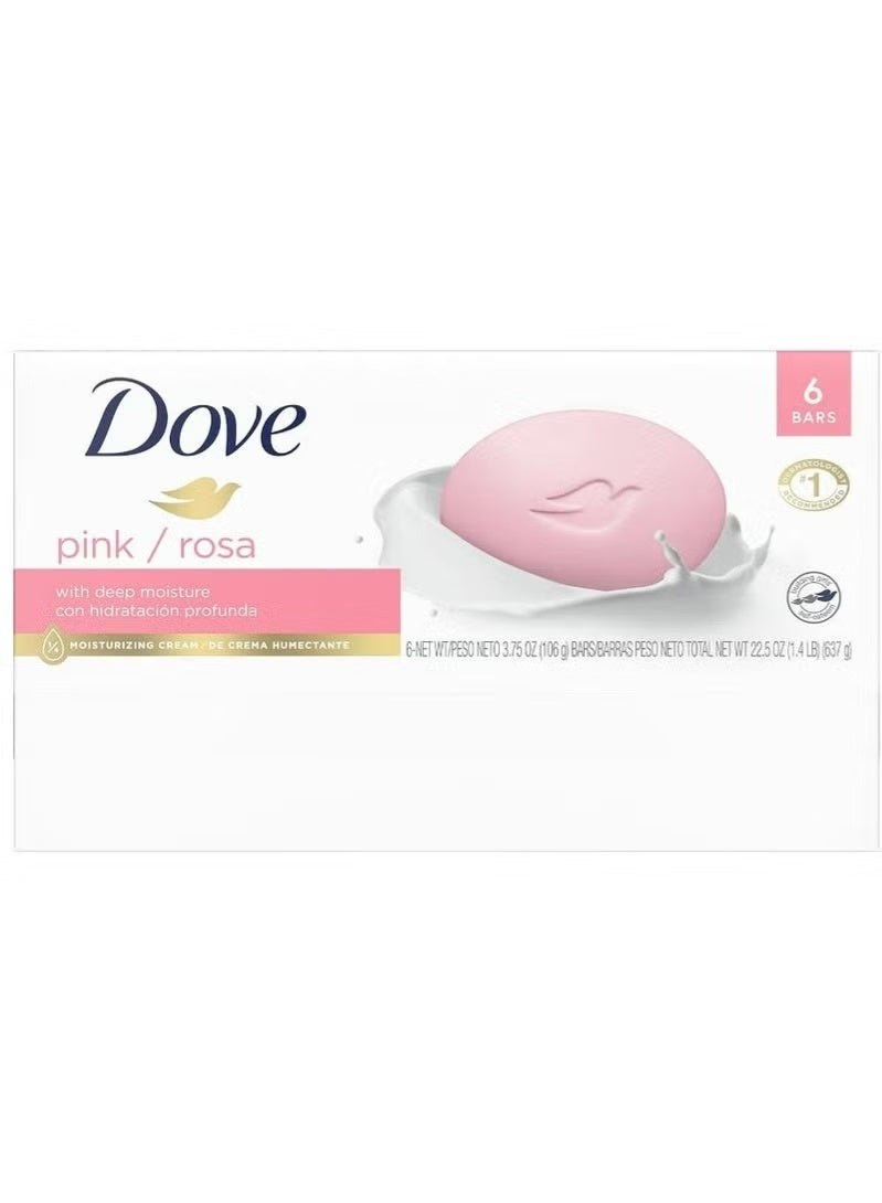 دوف صابون الجمال الوردي برائحة الورد - 6 قطع - 637 جم - Image 3