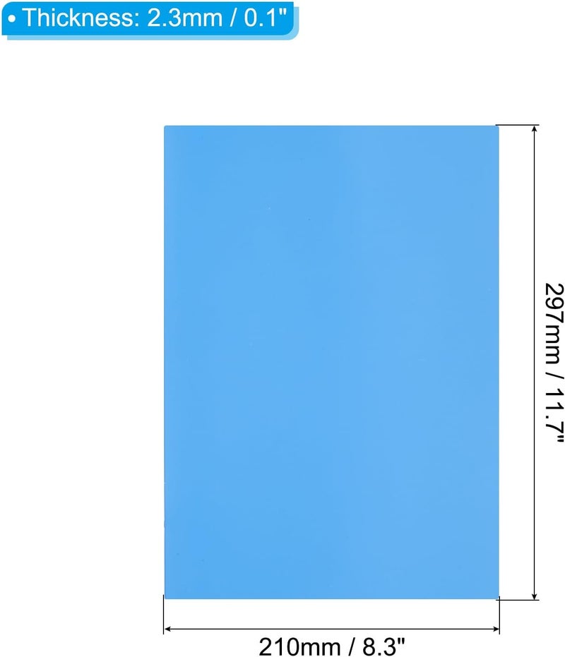 باتيكيل أوراق ختم مطاطي من باتيكيل، أزرق، 11.7x8.3 كتلة نحت ختم مطاطي ناعم مقاس A4، متوافق مع آلة النقش بالليزر - Image 2