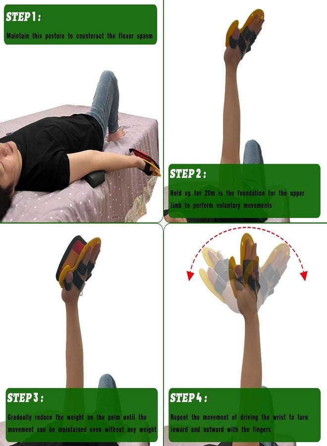 bibahala Stroke Hemiplegia Finger Wrist Arm Straightening Recovery Kit Rehabilitation Stroke Therapy Equipment for Adults Hand Brace Elbow Pad Sandbag Finger Splint - Image 2