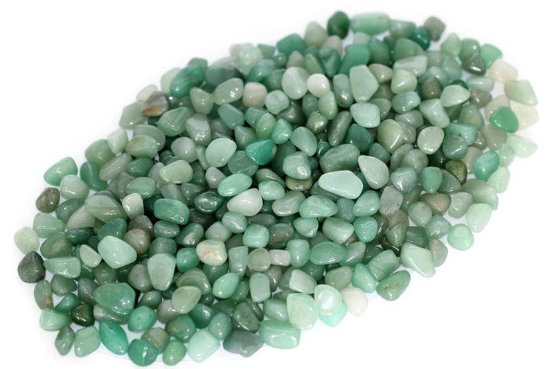 ZenQ 1 lb Green Aventurine Tumbled Stone Chips Crushed Natural Crystal Quartz Pieces