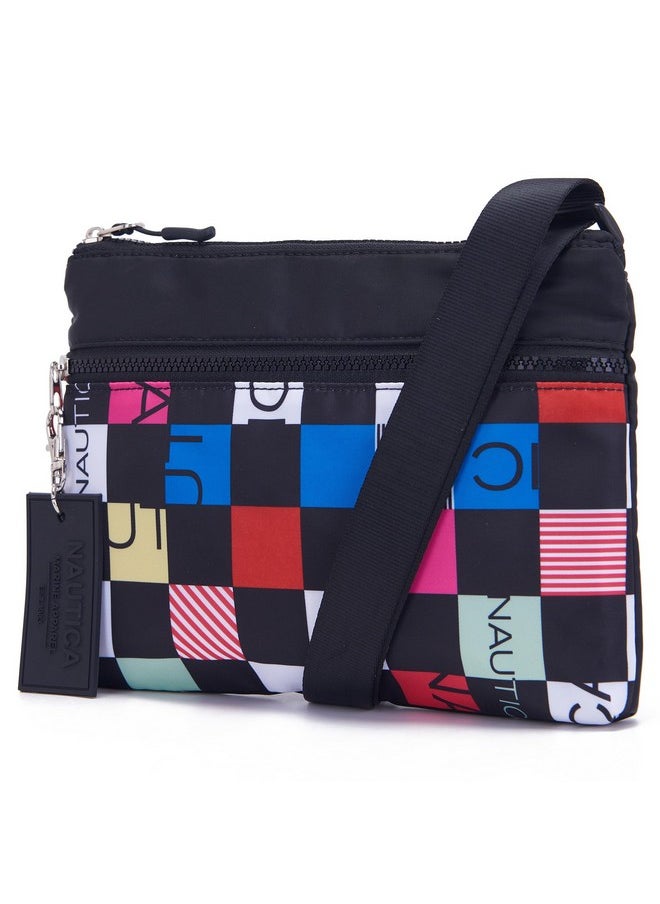 NAUTICA NAUTICA Women Pennant Nylon Crossbody Bag with exterior front zippered pocket, Black  - Image 2