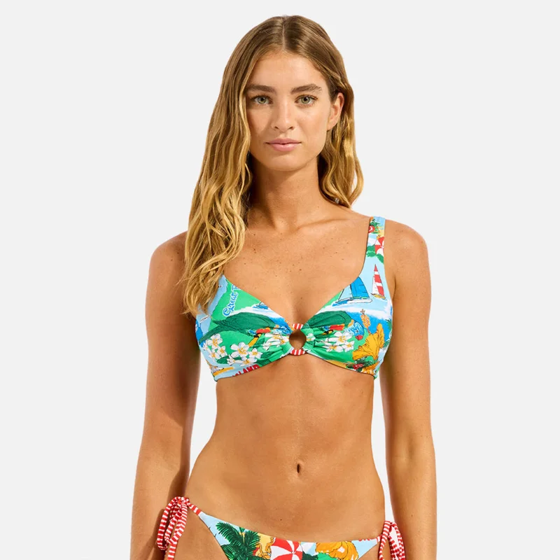 SEAFOLLY Viva Vacation Ring Front Bikini Top - Women