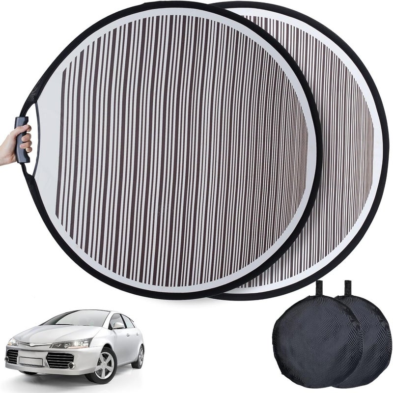 2-Pack Dent Detection Light Reflector Panels with Storage Bag, Flexible Foldable Panel for Car Door Scratches & Hail Damage - Image 1