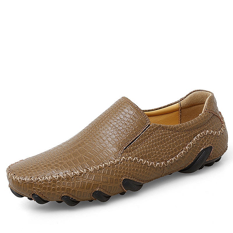 Export Crocodile Leather Shoes Business European Version Men'S Shoes Octopus Driving Shoes High-Grade Leather Casual Bean Shoes - Image 4