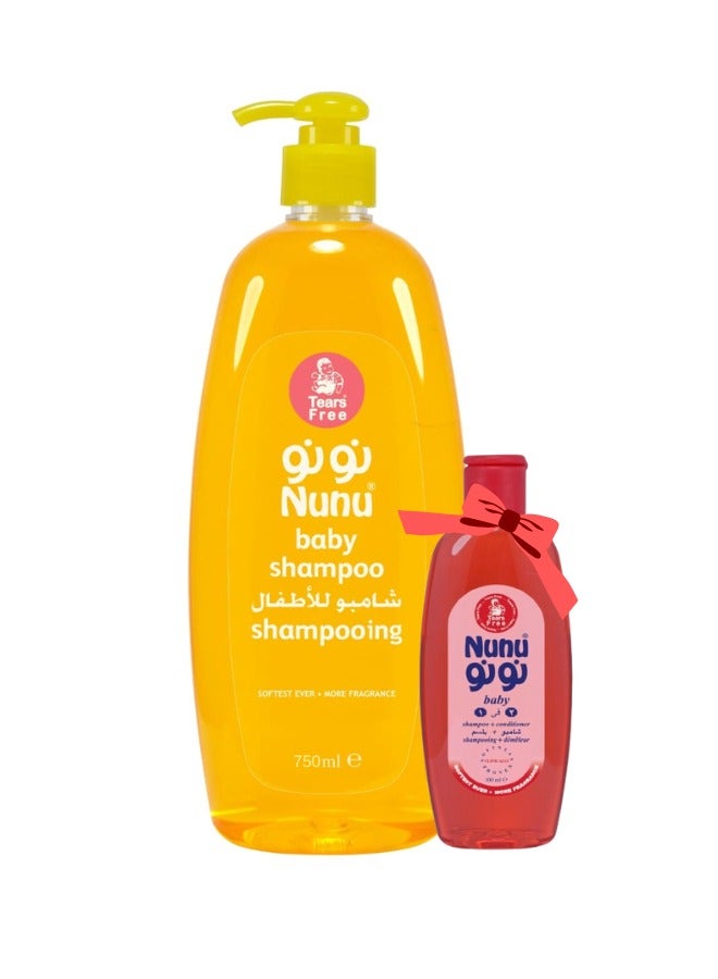 Nunu Shampoo 750ml + Shampoo Plus 100ml Free - Image 1