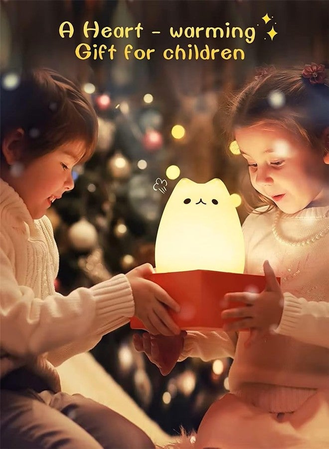 HUMAIZAR Cute Silicone Cat LED Night Light, Soft Touch Lamp for Kids Bedroom, Nursery, Bedside & Home Décor Valentine Day, Birthday Gifts - Image 5