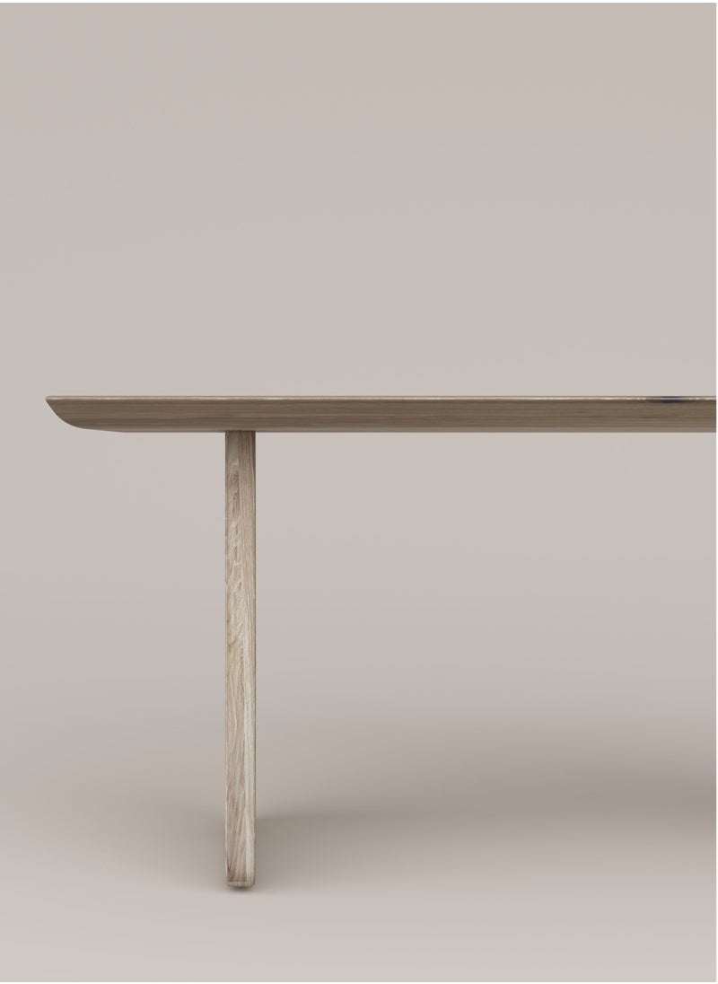 Slab House - Edge Collection - Solid Oak Timber 8-10 Seater Table - Image 1