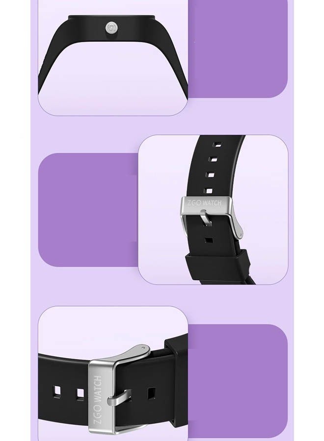 Sanrio Black Square Cartoon Sanrio Kuromi Pattern Children's Watch Silicone Strap Suitable for All Ages Kids Gift Watches - Image 3