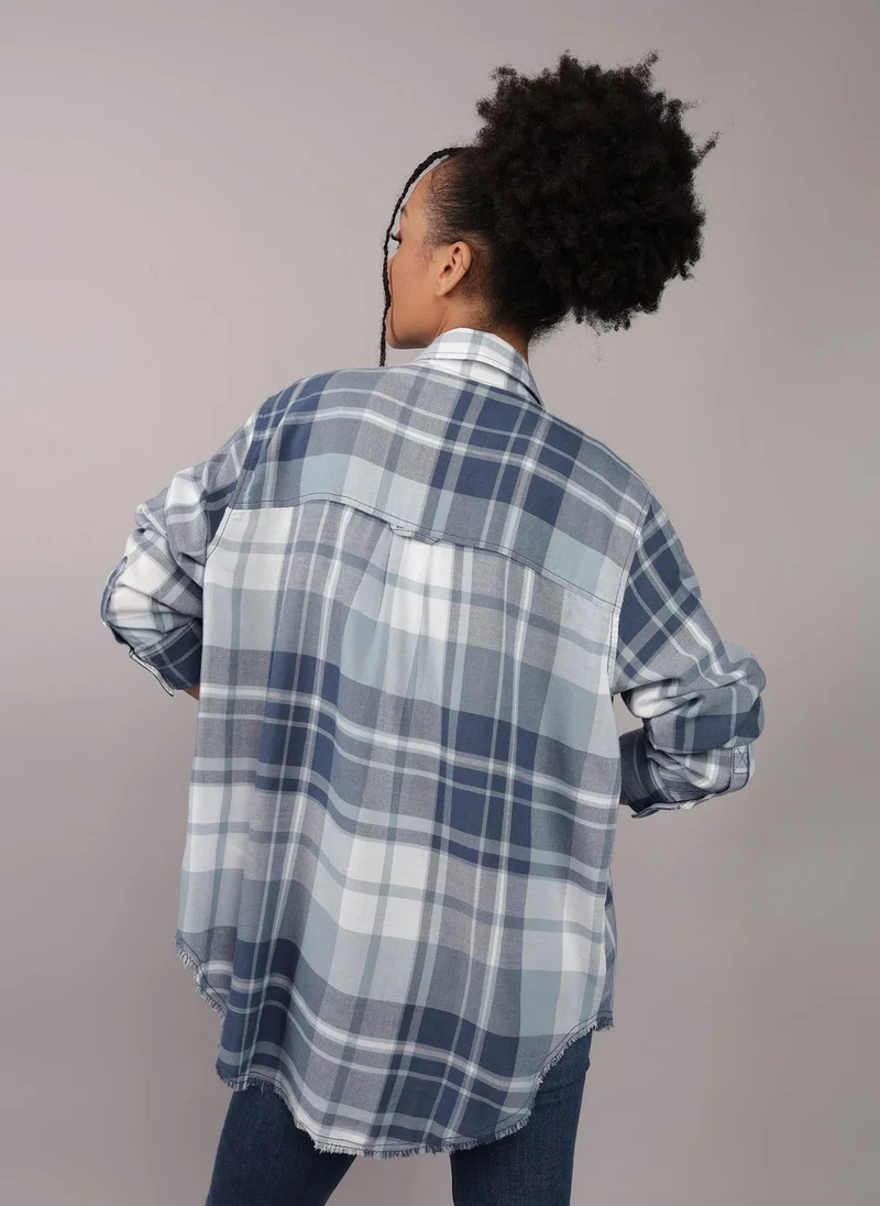 امريكان ايجل Short Sleeve Checked Button-Up Shirt