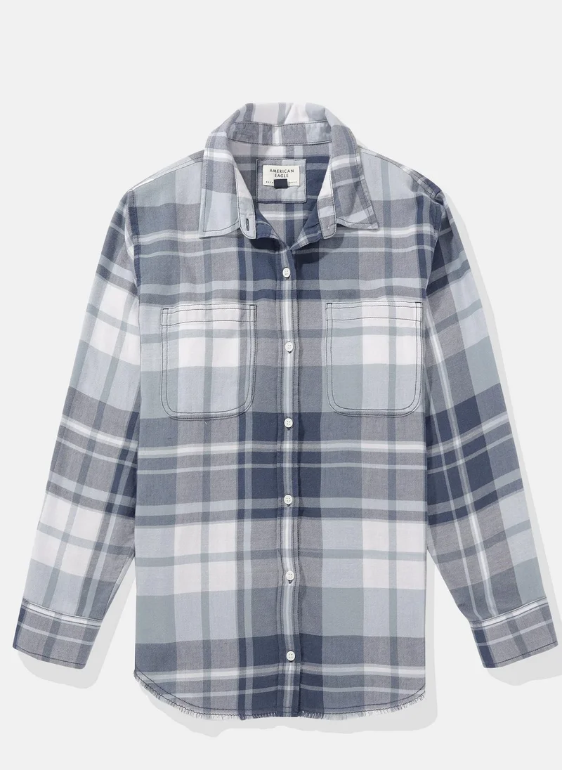 امريكان ايجل Short Sleeve Checked Button-Up Shirt