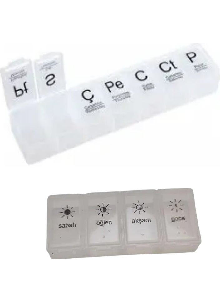 Medpride Weekly and Daily Medicine Box - 2 Products in One - Child Lock 
