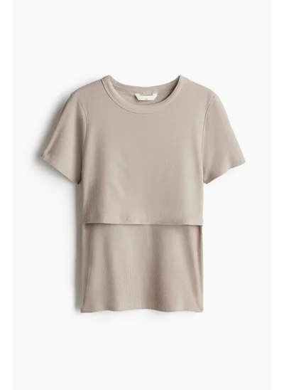 H&M MAMA Ribbed nursing top