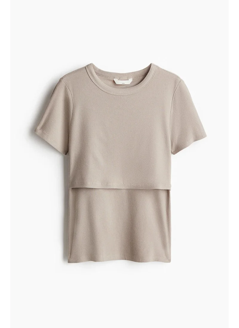 H&M MAMA Ribbed nursing top
