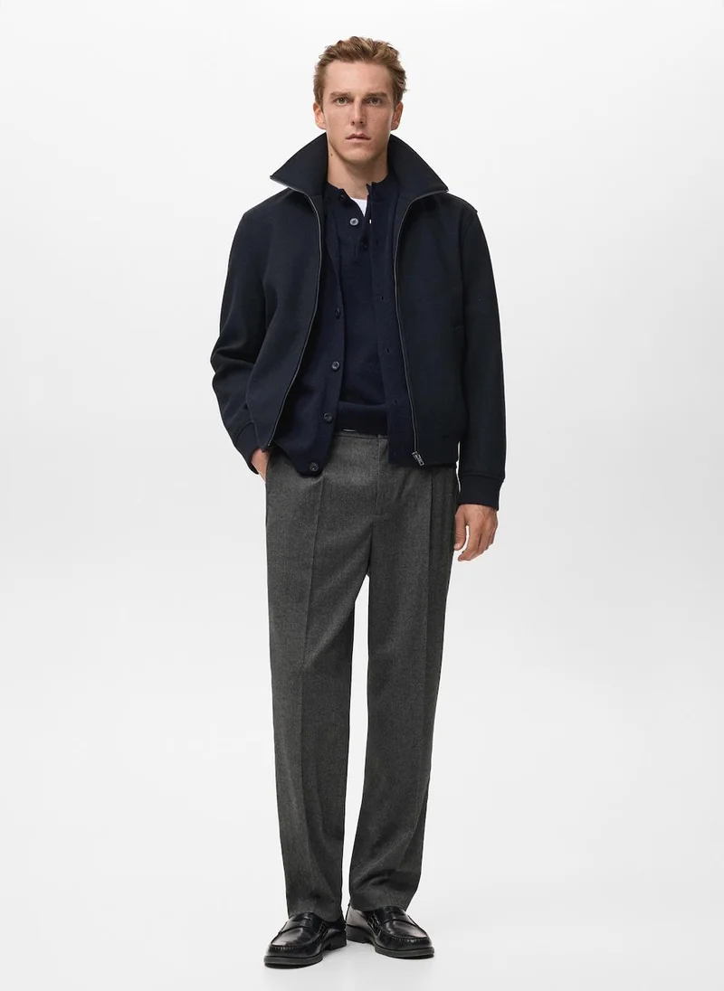 Mango Man  Regular-fit pleated trousers for Men | Best Price UAE