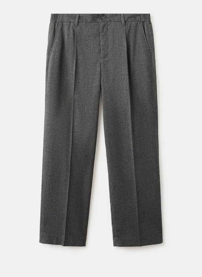 Mango Man  Regular-fit pleated trousers for Men | Best Price UAE