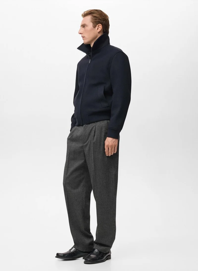 Mango Man  Regular-fit pleated trousers for Men | Best Price UAE
