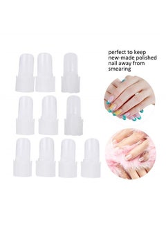 Semme Nail Polish Protector, Finger Nail Protector Tips 10Pcs/set Nail Polish Varnish Protector Holder Manicure Finger Nail Art Tips Cover Shield  - Image 3