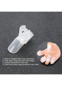 Semme Nail Polish Protector, Finger Nail Protector Tips 10Pcs/set Nail Polish Varnish Protector Holder Manicure Finger Nail Art Tips Cover Shield  - Image 5