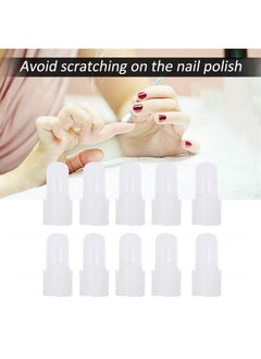 Semme Nail Polish Protector, Finger Nail Protector Tips 10Pcs/set Nail Polish Varnish Protector Holder Manicure Finger Nail Art Tips Cover Shield  - Image 2