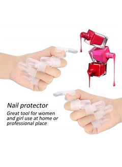 Semme Nail Polish Protector, Finger Nail Protector Tips 10Pcs/set Nail Polish Varnish Protector Holder Manicure Finger Nail Art Tips Cover Shield  - Image 4